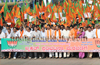 District BJP takes out protest rally demanding Govt to withdraw ban on arecanut